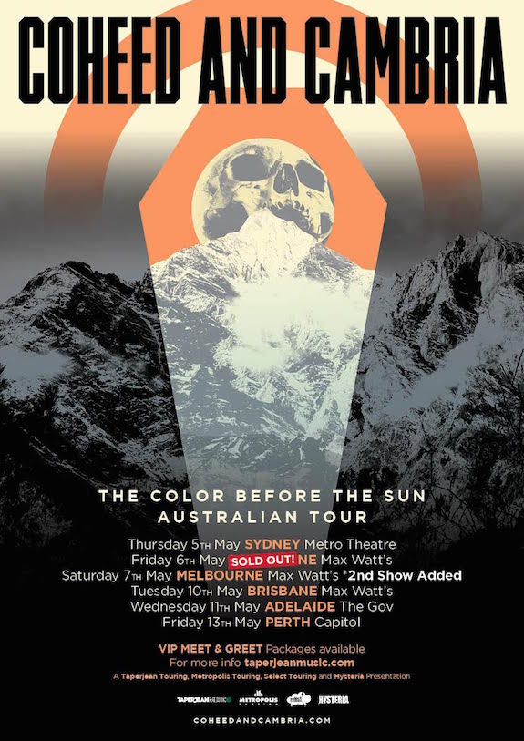 Coheed and Cambria 2016 Australia Tour