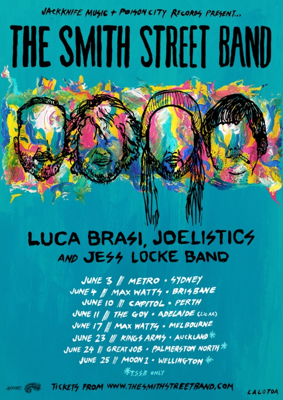 Smith Street Band June 2016 Tour Poster