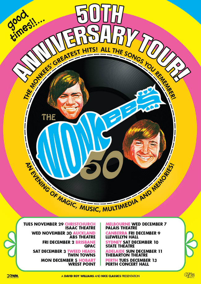 The Monkees Are Bringing “Good Times” To Australia!