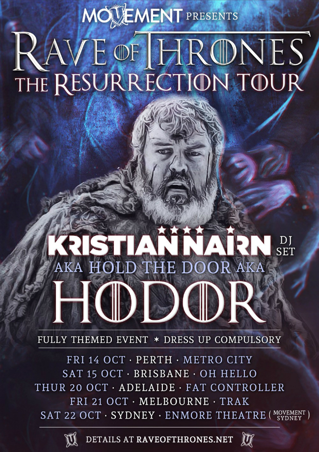 Rave Of Thrones 2016 Hodor Poster