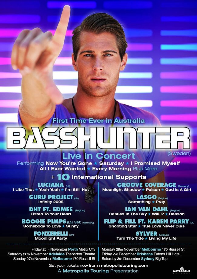 Basshunter tour poster