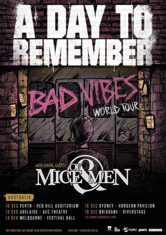 They’re Right Back At It Again! A Day To Remember Announce Aussie Tour