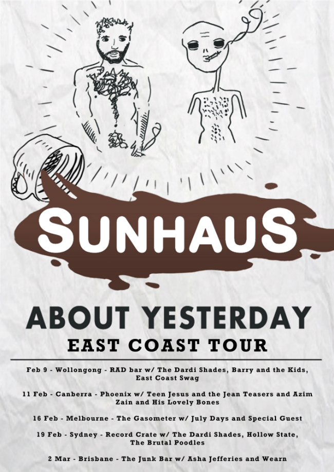 Sunhaus About Yesterday EP Tour Poster